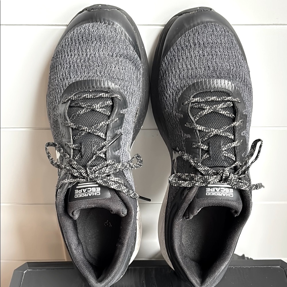 Under Armour Black and White Athletic Shoes with Breathable Mesh